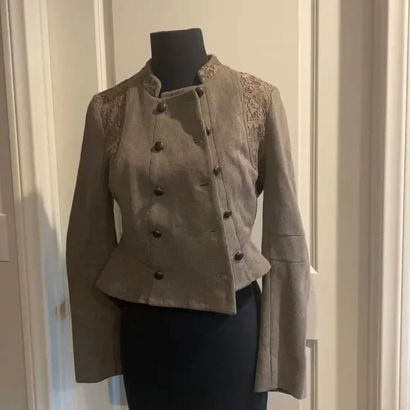 Free People military style jacket - Picture 3 of 4